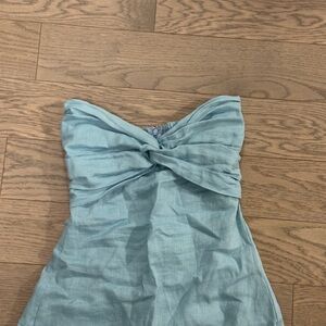 Strapless Light Blue Dress